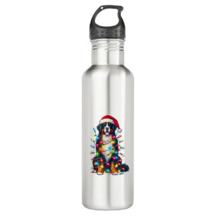 Bernese Mountain Dog x Christmas Lights Edelstahlflasche