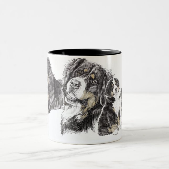 Bernese Mountain Dog Zweifarbige Tasse (Mittel)