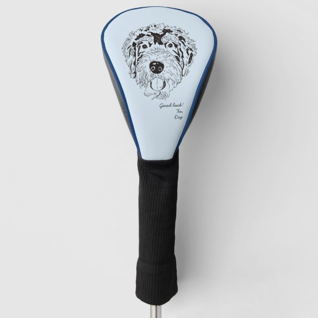 Bernese Mountain Doodle Dog Golf Head Cover Headcover (Vorderseite)