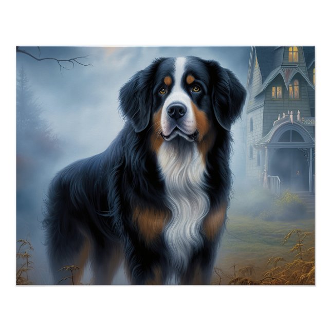 Bernese Mountain Halloween Beängstigend Poster (Vorderseite)