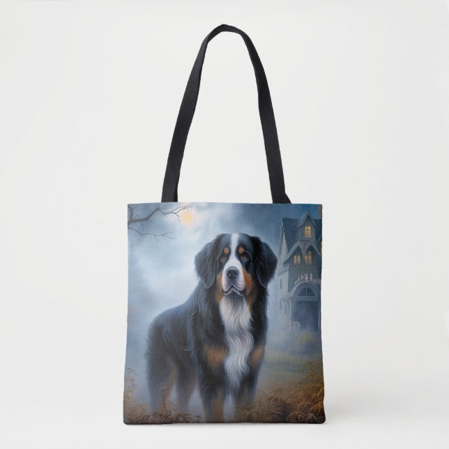 Bernese Mountain Halloween Beängstigend Tasche (Vorderseite)