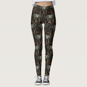 Bernese Mountain Halloween Night Doggy Delight Leggings