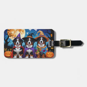 Bernese Mountain Hogs Pumpkin Halloween Funny Gepäckanhänger