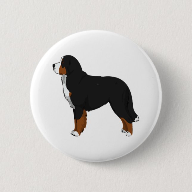 Bernese Mountain Hund 2 Button (Vorderseite)