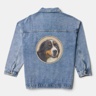 Bernese Mountain Hund 2 Gemälde - Original Hunde K Jeansjacke