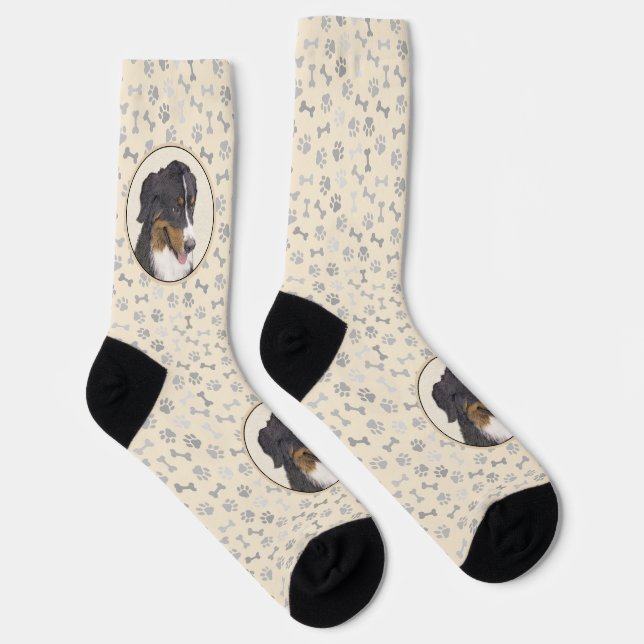 Bernese Mountain Hund 2 Malerei - Niedlich Origina Socken (Rechts)