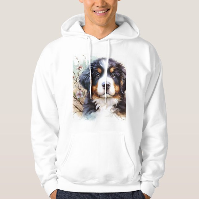 Bernese Mountain Hund AI Welppy Hoodie (Vorderseite)