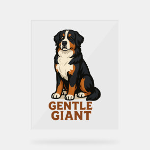 Bernese Mountain Hund Gentle Giant. Acrylschild