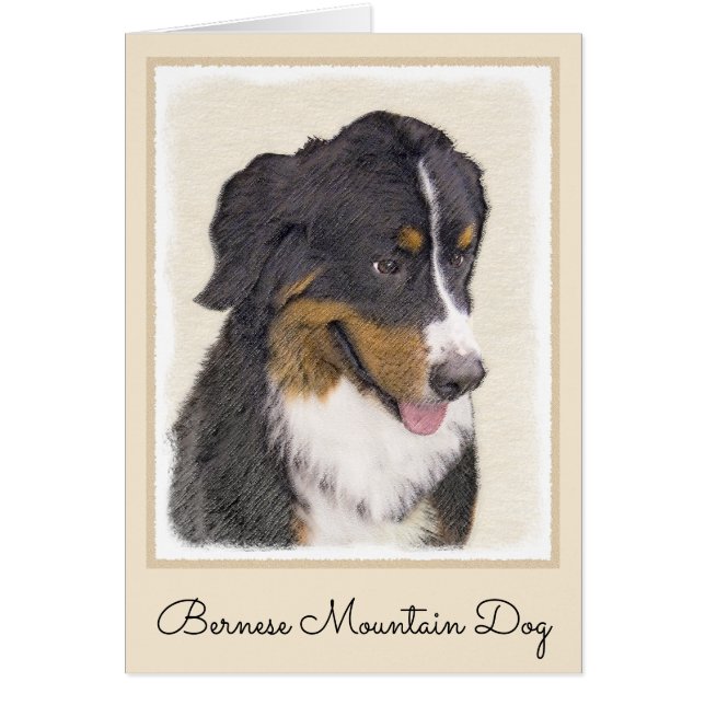Bernese Mountain Hund Malerei - Original Hunde Kun (Vorne)