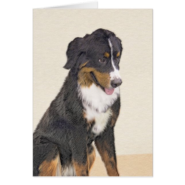 Bernese Mountain Hund Malerei - Original Hunde Kun (Vorne)