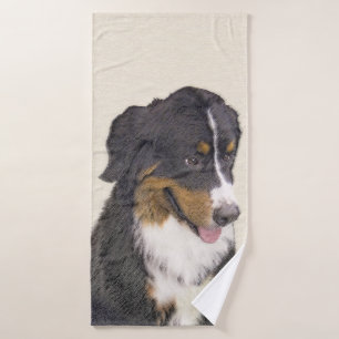 Bernese Mountain Hund Malerei - Original Hunde Kun Badhandtuch Set