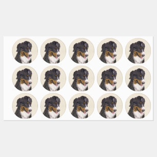 Bernese Mountain Hund Malerei - Original Hunde Kun Etiketten