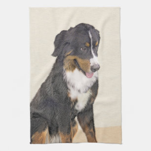 Bernese Mountain Hund Malerei - Original Hunde Kun Handtuch