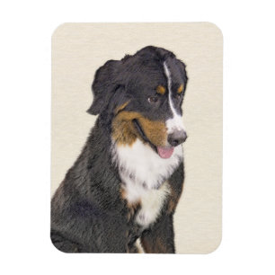 Bernese Mountain Hund Malerei - Original Hunde Kun Magnet