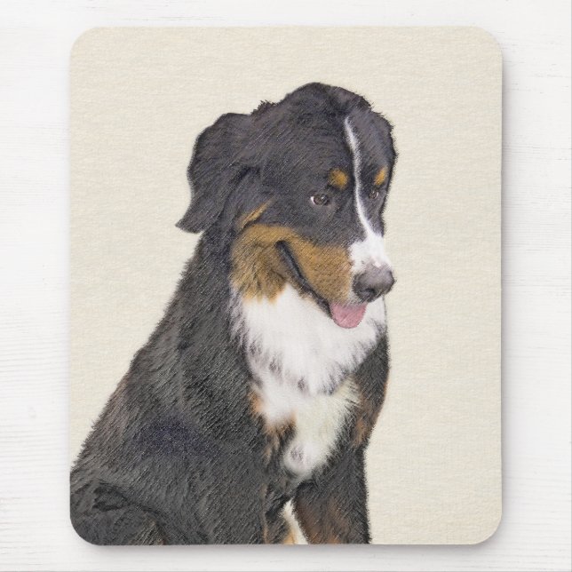 Bernese Mountain Hund Malerei - Original Hunde Kun Mousepad (Vorne)