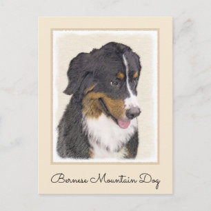 Bernese Mountain Hund Malerei - Original Hunde Kun Postkarte