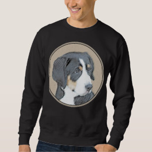 Bernese Mountain Hund Malerei - Original Hunde Kun Sweatshirt