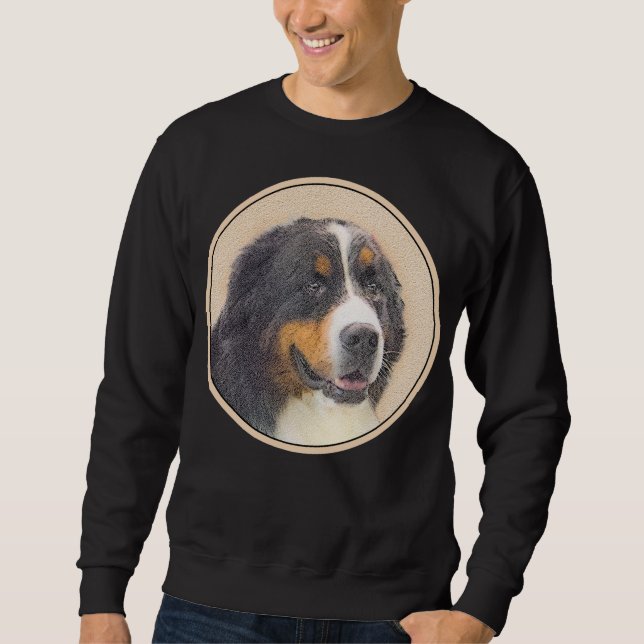 Bernese Mountain Hund Malerei - Original Hunde Kun Sweatshirt (Vorderseite)