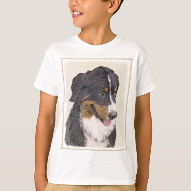 Bernese Mountain Hund Malerei - Original Hunde Kun T-Shirt (Vorderseite)