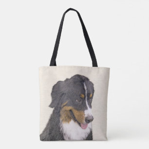 Bernese Mountain Hund Malerei - Original Hunde Kun Tasche