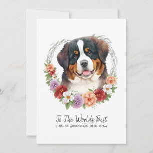 Bernese Mountain Hund Mama Muttertag Feiertagskarte