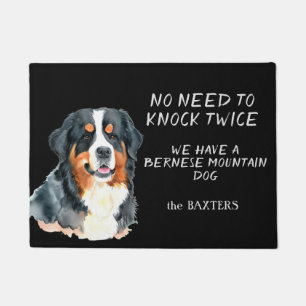 Bernese Mountain Hund muss nicht zweimal klopfen Fußmatte