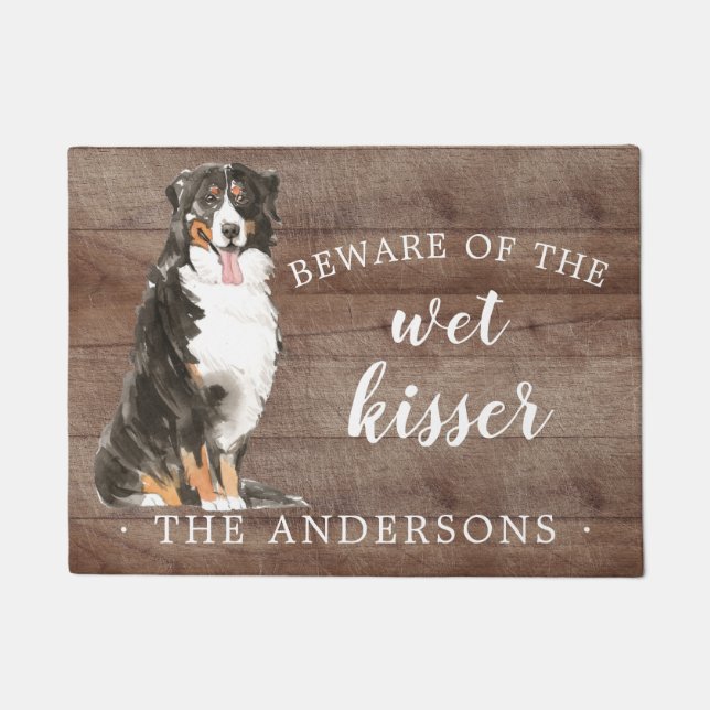 Bernese Mountain Hund Personalisiert Dog Mat Fußmatte (Vorderseite)