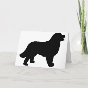 Bernese Mountain Hund (schwarze Silhouette) Karte