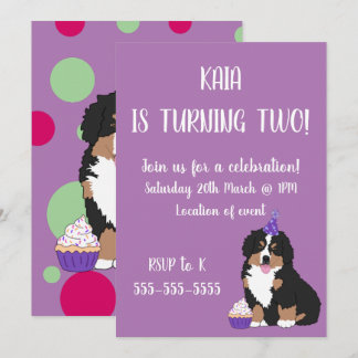 Bernese Mountain Hund Welpe Geburtstag Einladung