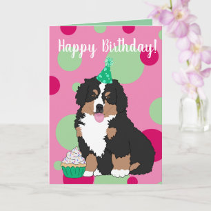 Bernese Mountain Hund Welpe Geburtstag Karte