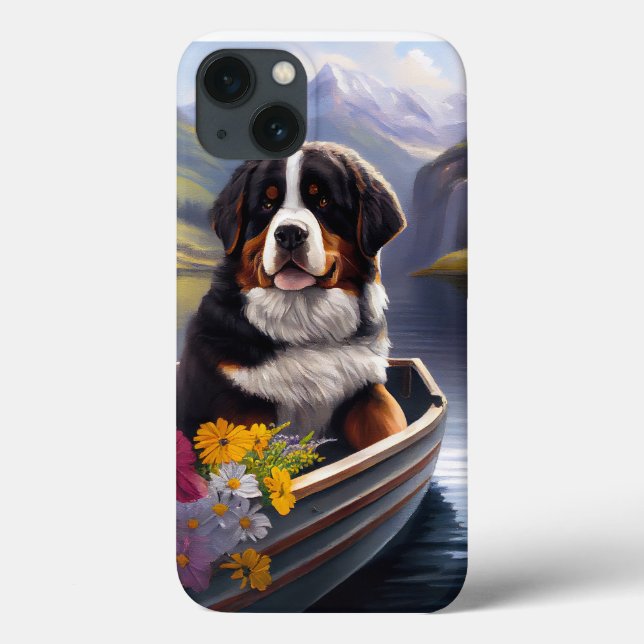 Bernese Mountain on a Paddle: Ein Landschaftliches Case-Mate iPhone Hülle (Rückseite)
