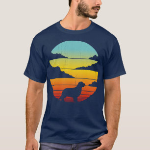 Bernese Mountain Retro Vintag Sunset 60er 70er T-Shirt