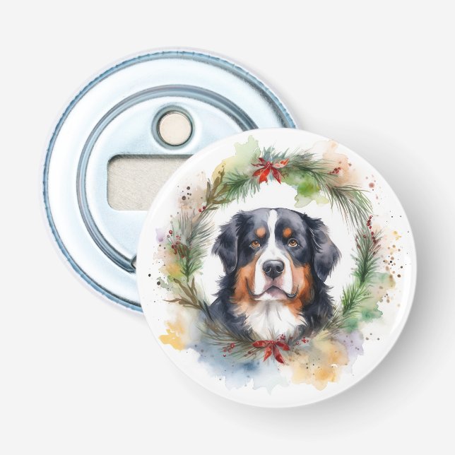 Bernese Mountain Weihnachtsfest Papa Flaschenöffner (Vorderseite)