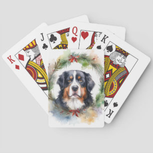 Bernese Mountain Weihnachtsfest Papa Spielkarten