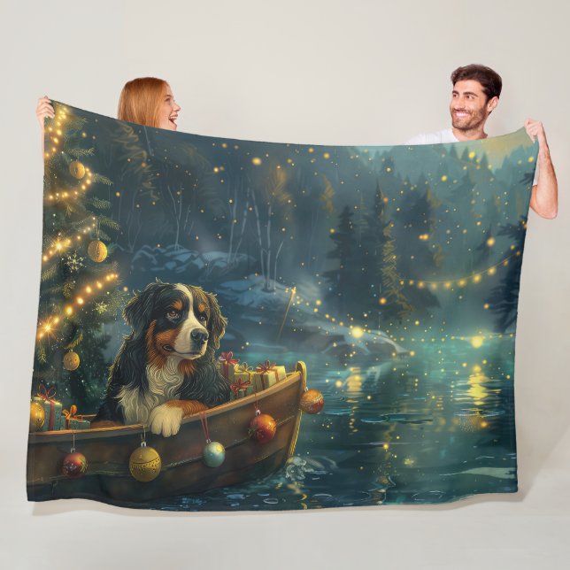 Bernese Mountain Weihnachtsfest Reise Fleecedecke (Beispiel)