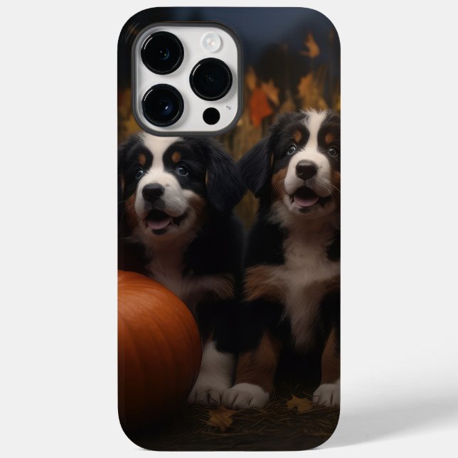Bernese Mountain Welpe Herbst Kürbiskugel Case-Mate iPhone 14 Pro Max Hülle (Rückseite)