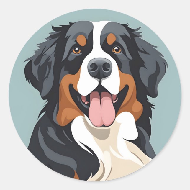 Bernese Mountin Dog Sticker (Vorderseite)