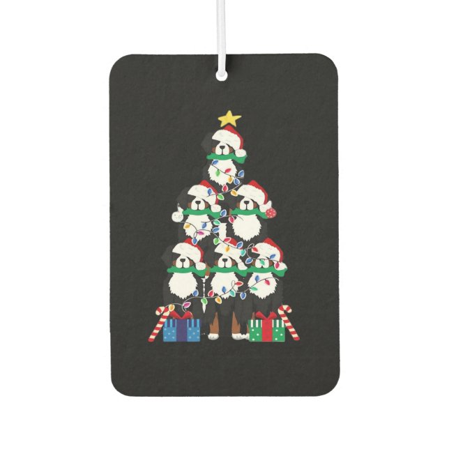 Bernese Mt Dog Puppy Christmas Tree Classic T-Shir Autolufterfrischer (Vorderseite)