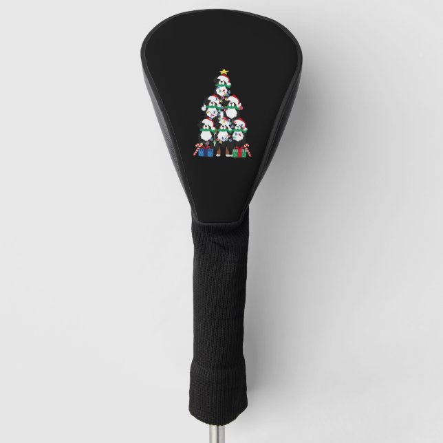 Bernese Mt Dog Puppy Christmas Tree Classic T-Shir Golf Headcover (Vorderseite)