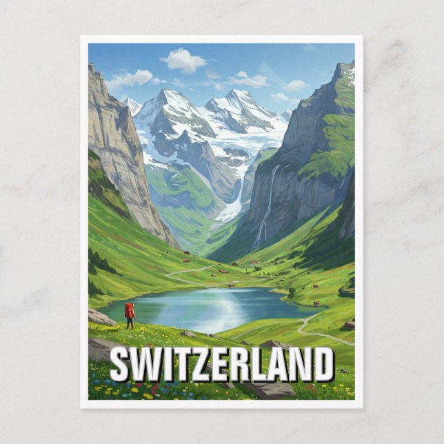 Bernese Oberland Schweiz Reisen Postkarte (Vorderseite)