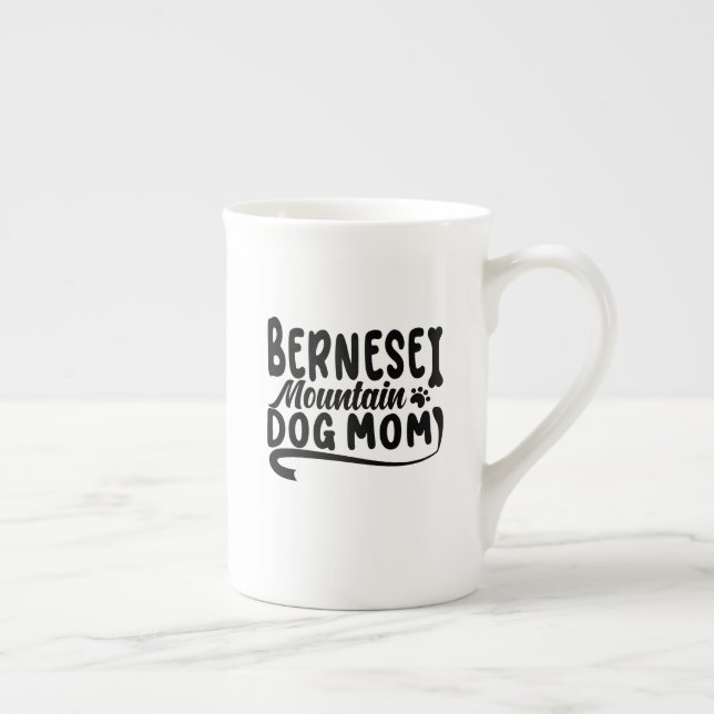 Bernese Puppy Mama, Bernese Dog Mother, Bernese Ma Prozellantasse (Rechts)