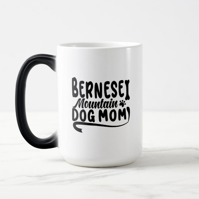 Bernese Puppy Mama, Bernese Dog Mother, Bernese Ma Verwandlungstasse (Links)
