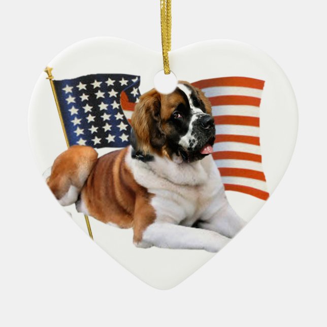 Bernhardiner ganz amerikanisch keramikornament (Vorne)