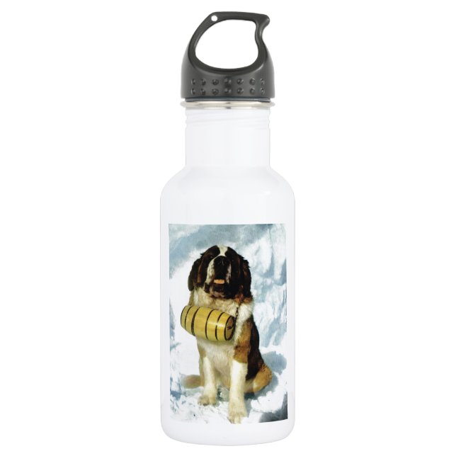 Bernhardiner-Hund, Gebirgsrettung Edelstahlflasche (Vorderseite)
