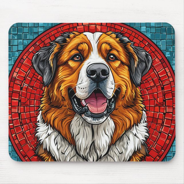 Bernhardiner Hund Mousepad (Vorne)