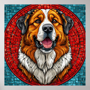 Bernhardiner Hund Poster