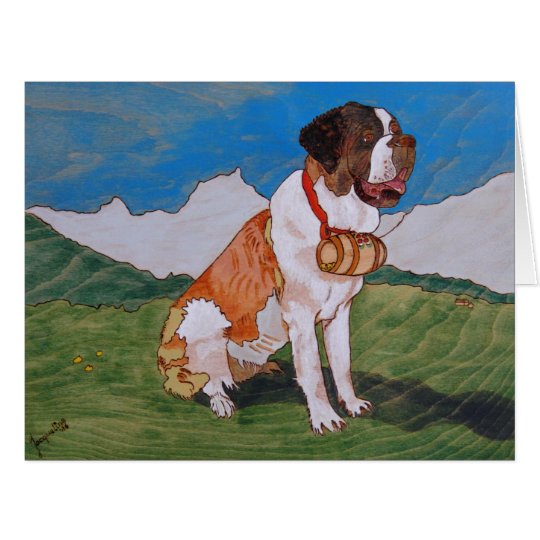 Bernhardiner Kunstkarte Karte