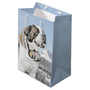 Bernhardiner-Malerei - niedliche ursprüngliche Mittlere Geschenktüte
