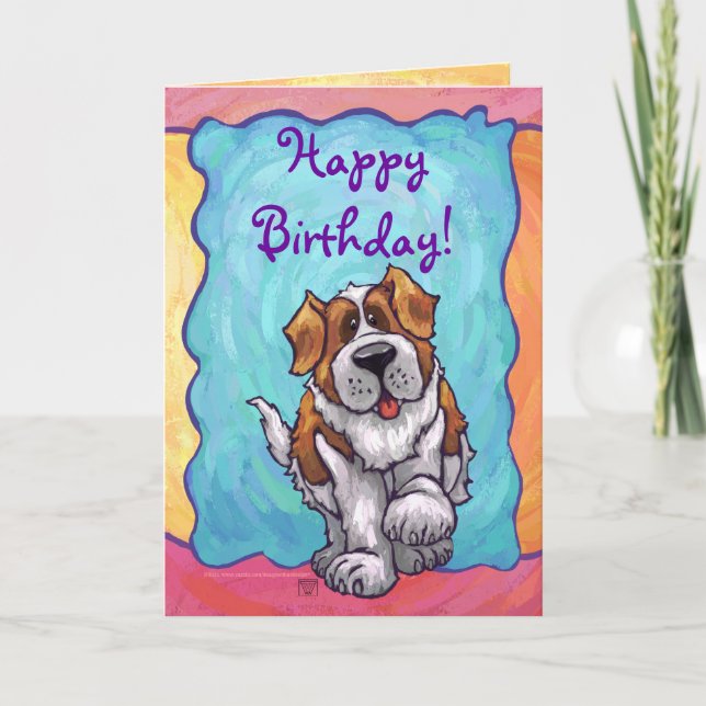 Bernhardiner-Party-Mitte Karte (Vorderseite)