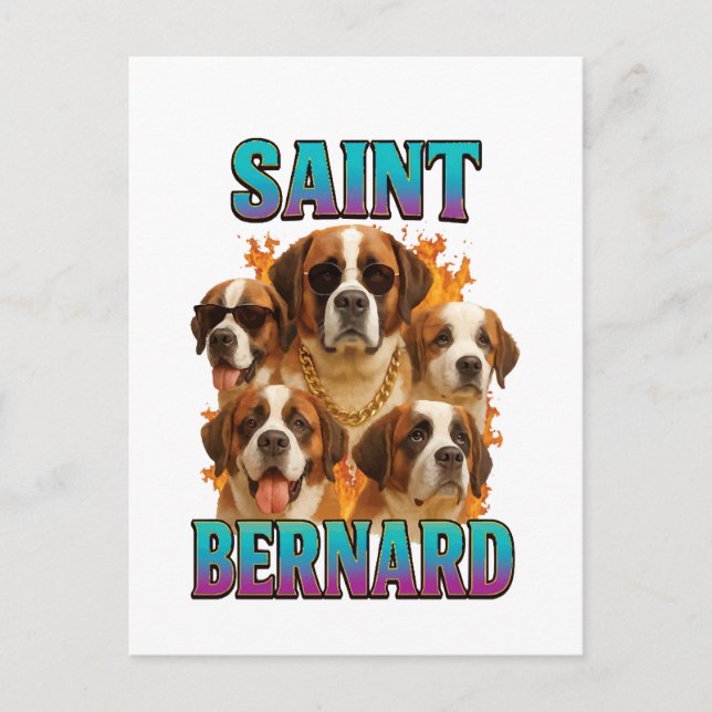 Bernhardiner  postkarte (Vorderseite)